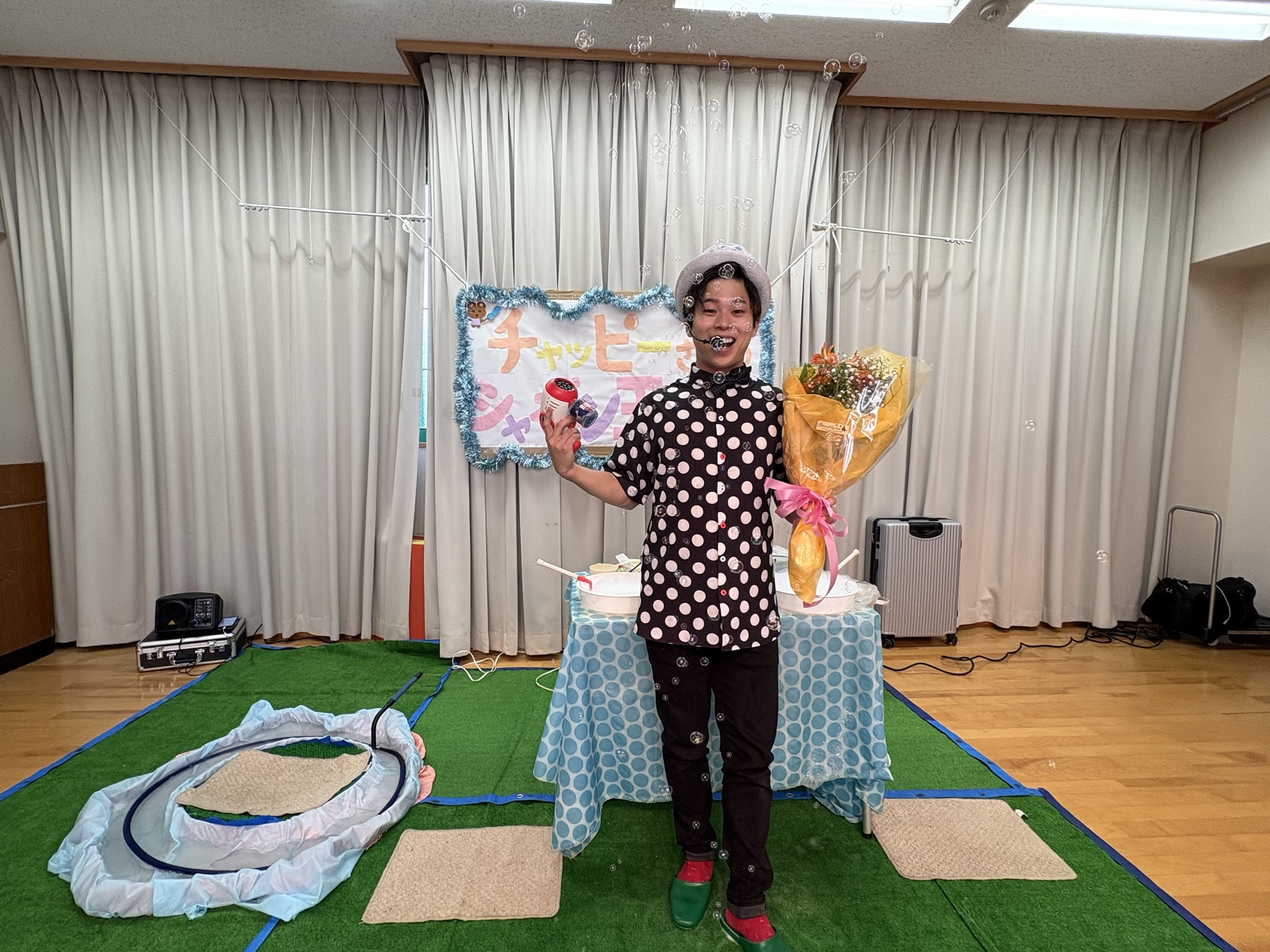 シャボン玉ショー会場で撮った1枚