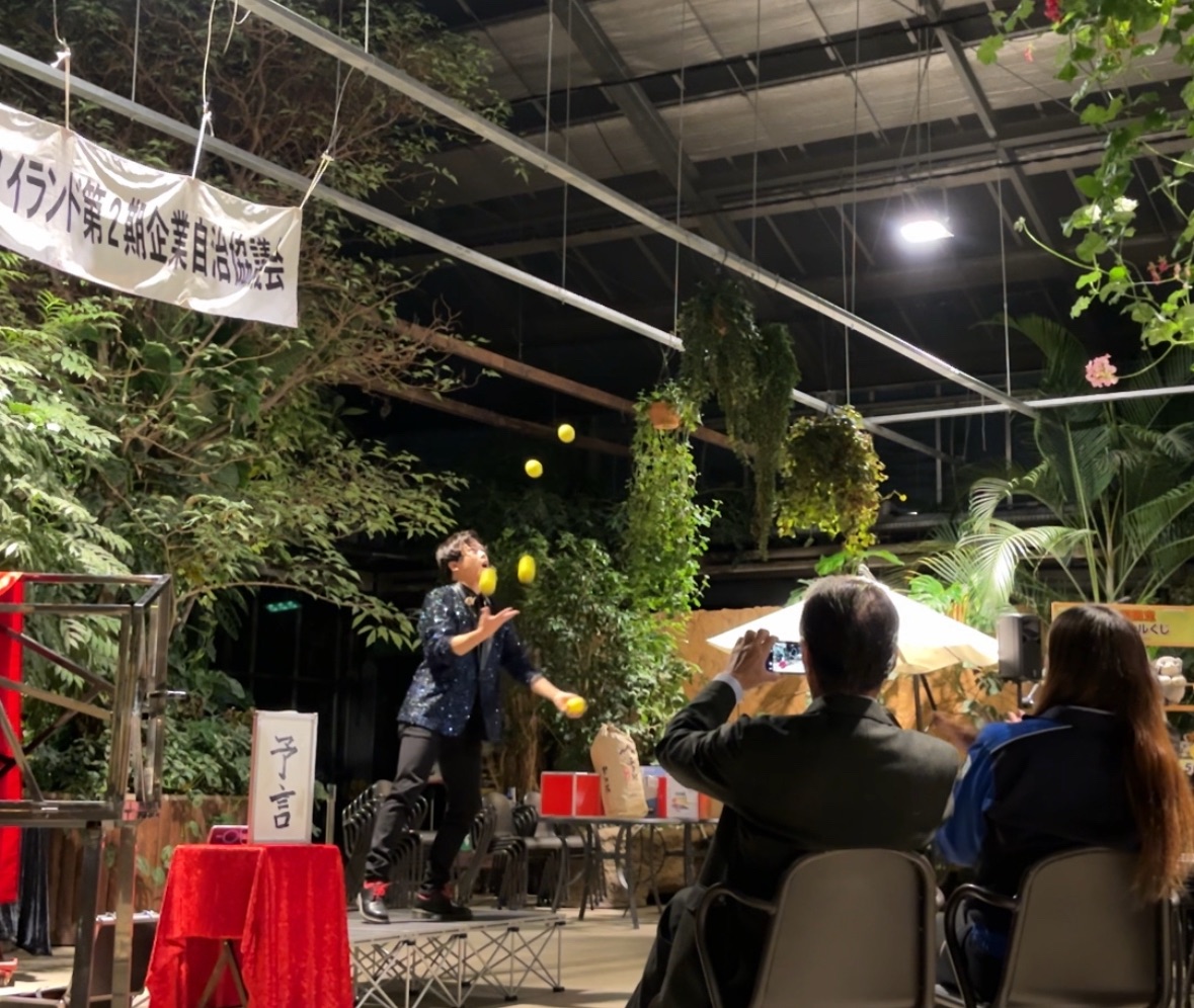  兵庫県出張のマジックショーの様子