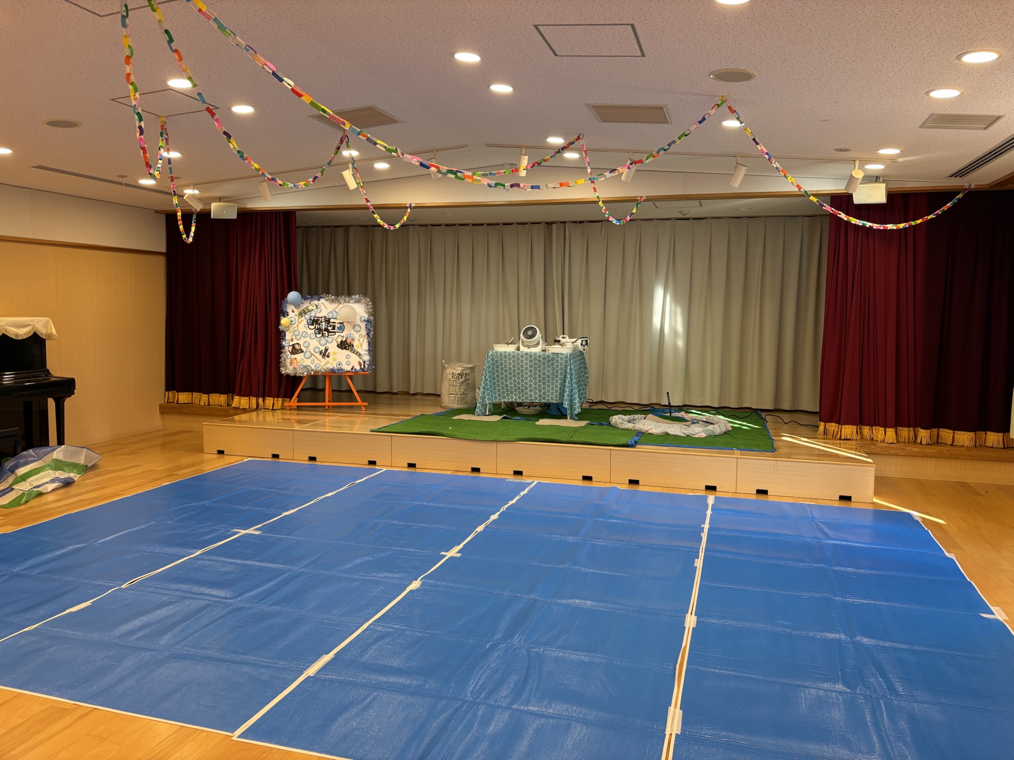 しゃぼん玉ショー会場の様子