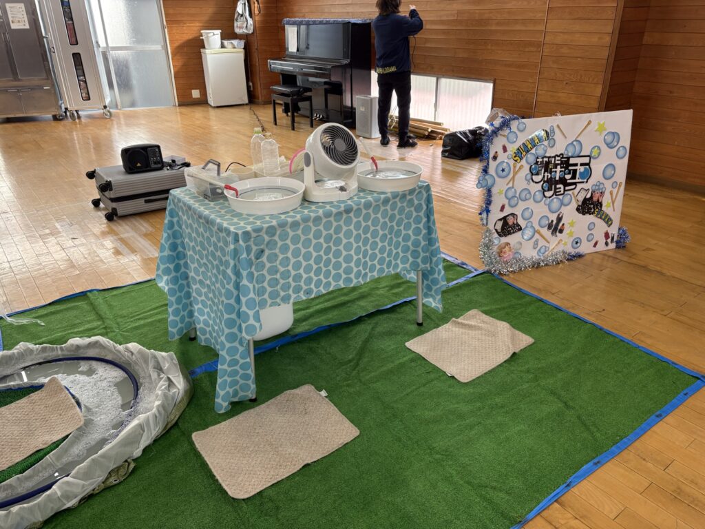 シャボン玉ショーの会場の様子