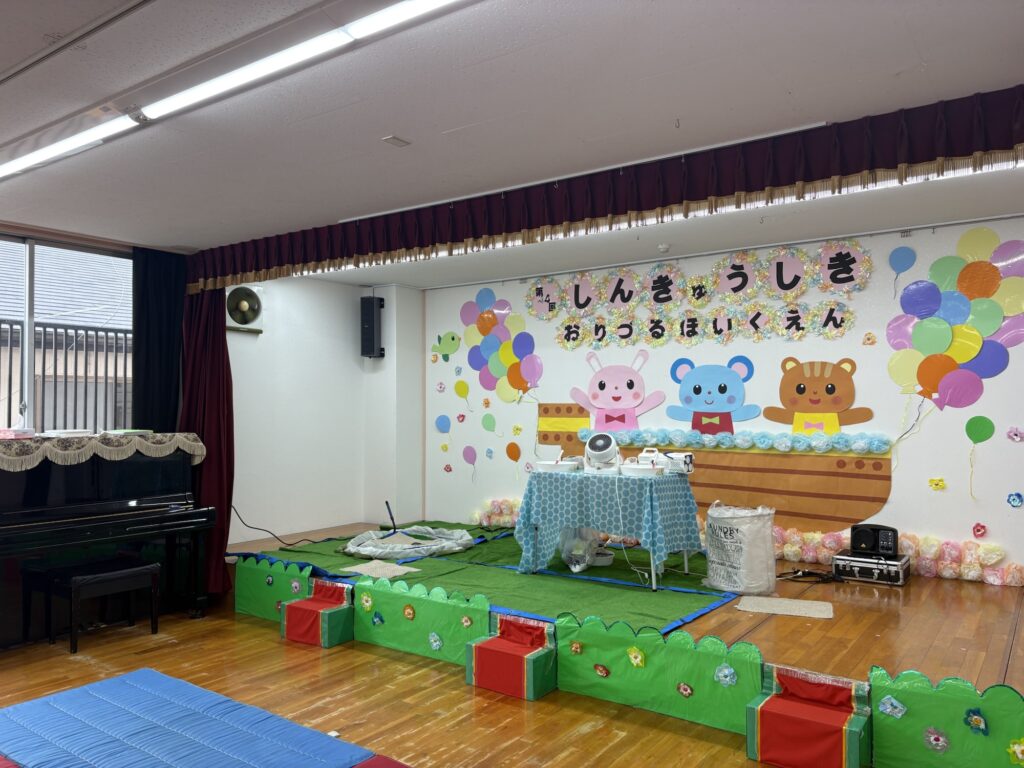 おりづる保育園への出張しゃぼん玉ショー