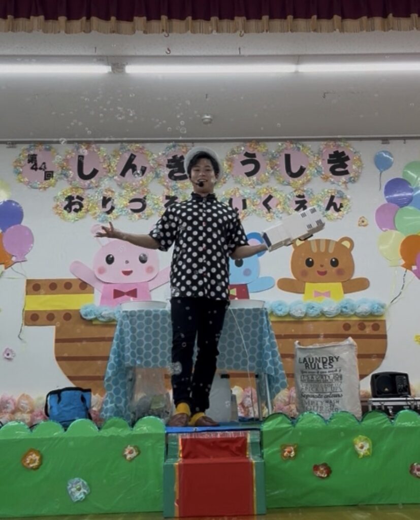 大阪への出張しゃぼん玉ショー