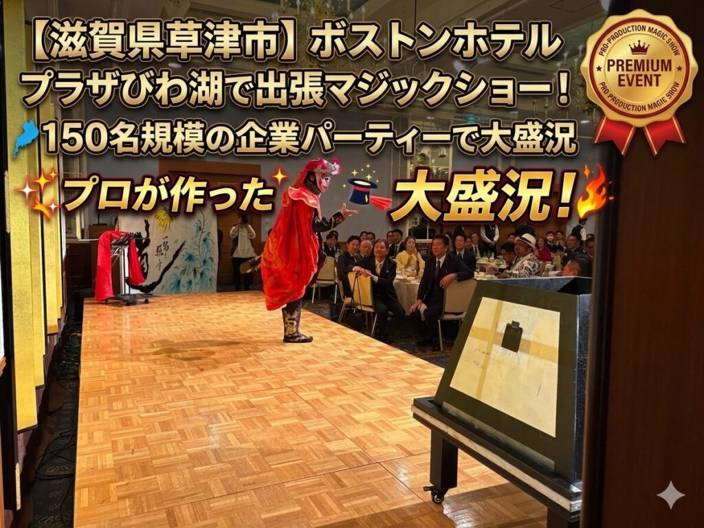 150名様の前でステージマジック