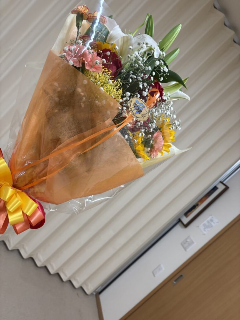 お客様からいただいたお花